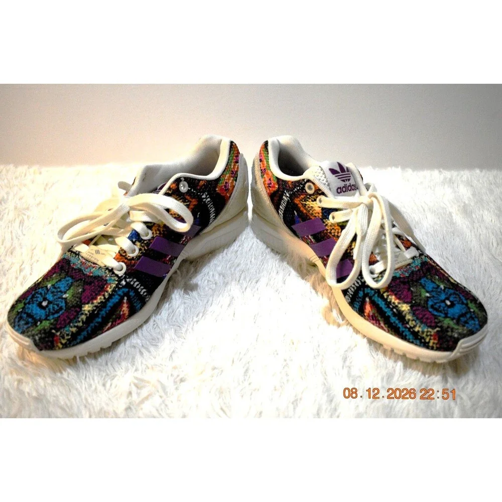 Adidas ZX Flux Torsion Multicolor Grape Sneaker Running - Women's Size 7.5